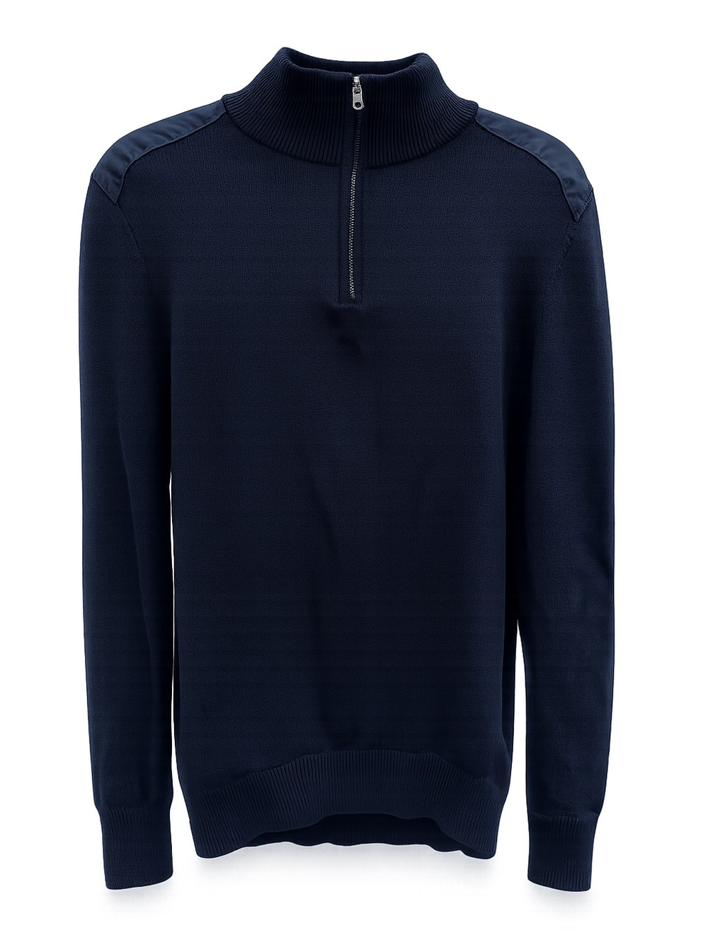 Mark Law Dark Navy 100% Cotton Quarter-Zip Sweater - Size S
